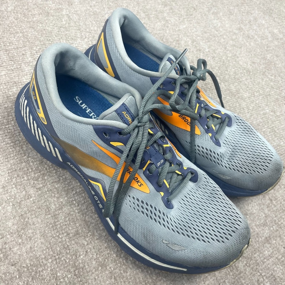 Brooks Adrenaline GTS 23 1103911D027 Mens 9D Running Shoes Gray Athletic Sneaker